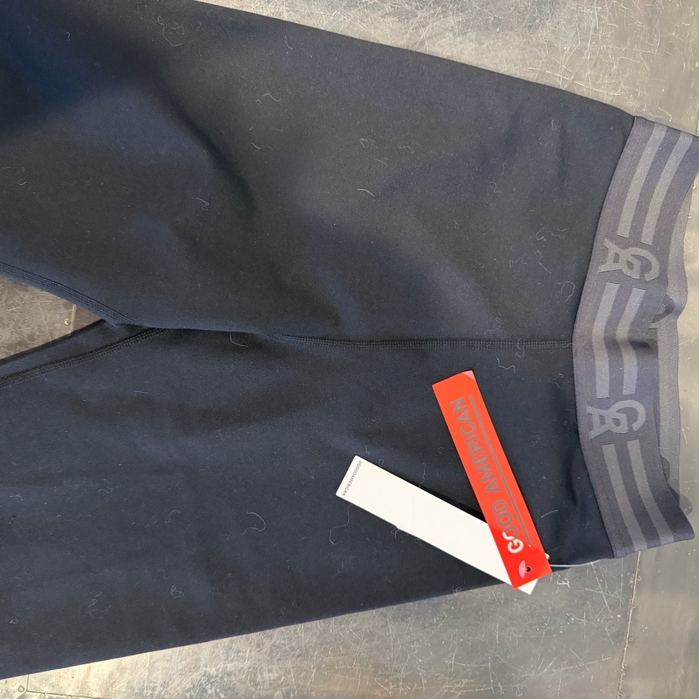 Good American Kids' Black Leggings with Branded Waistband